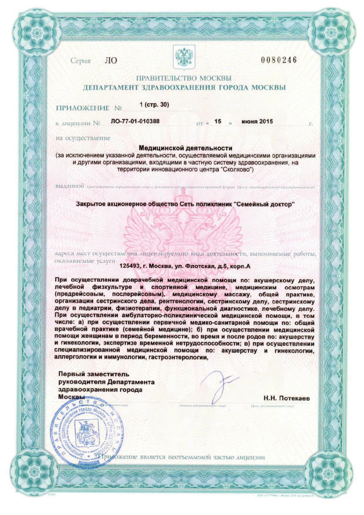 Семейный доктор москва флотская